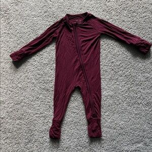 Little Sleepies Burgundy Kids Footed One Piece
